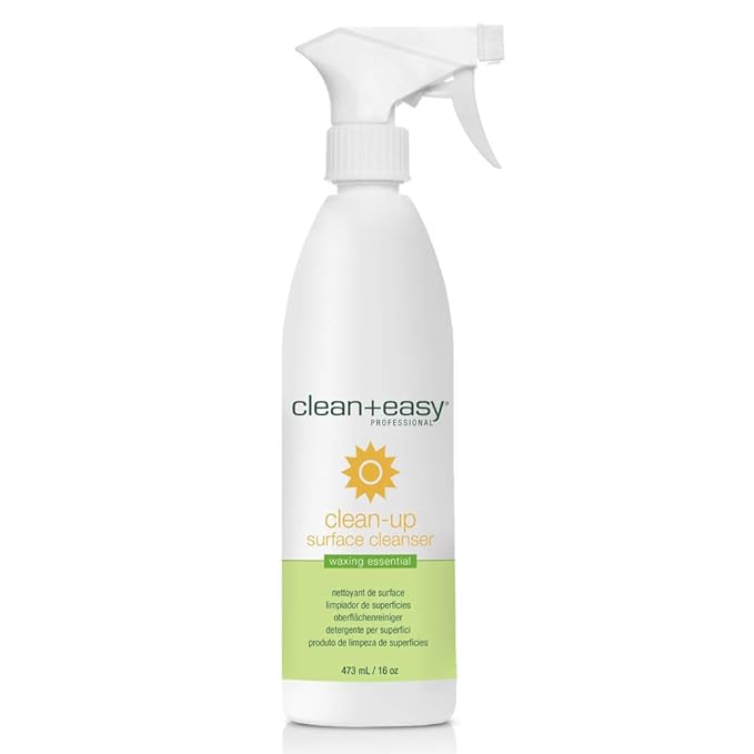 Clean + Easy Clean-Up Surface Wax Cleanser - Wax Remover Pre-Wax Spray for Spills & Residue, Oil and Grease From Warmer, 16 Oz
