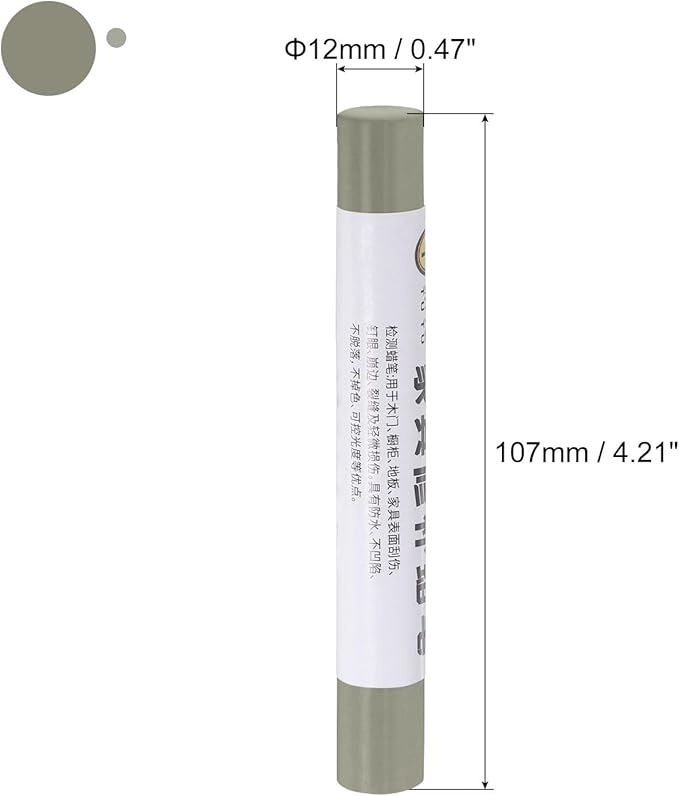 uxcell Furniture Repair Crayons, 3Pcs - Wood Wax Filler Stick, Furniture Markers Touch Up - for Scratches Holes Tables Desks Wooden Floors Cover Ups, Oil Blend Gray