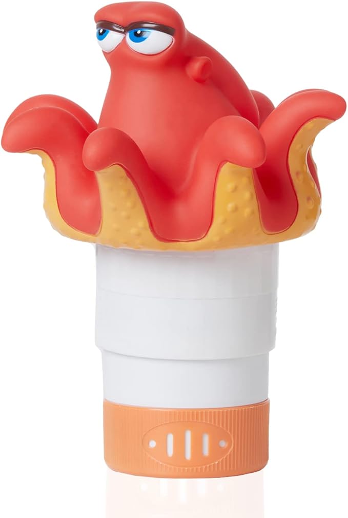 XY-WQ Chlorine Floater, Floating Pool Chlorine Dispenser (Octopus), Fits 1 and 3 Inch Tablets for Large and Small Pools, Hot Tub, Spa