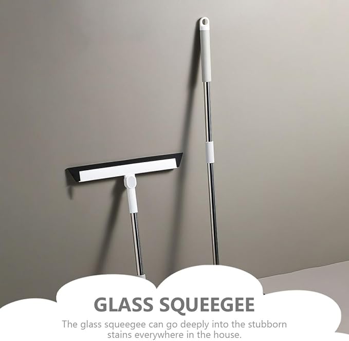 Household Glass Squeegee Window Cleaning Tool Extendable Handle Multipurpose Window Wiper for Home and Bathroom Glass Surfaces Accessory