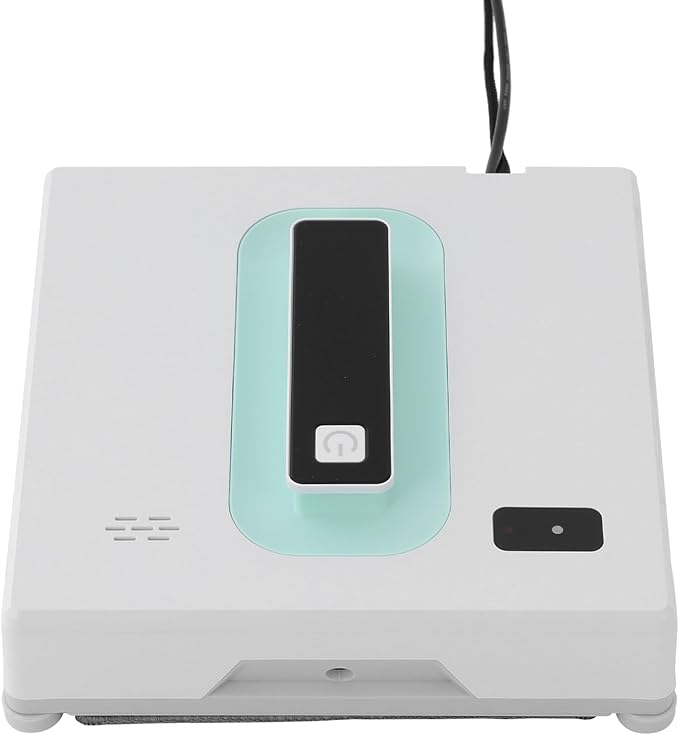 110V Electrical Windows Cleaning Robot, Automatic Window Vacuum Cleaner, Smart Window Glass Vacuum Cleaner with Remote and APP Control with Dual Water Spray (White + Light Green)