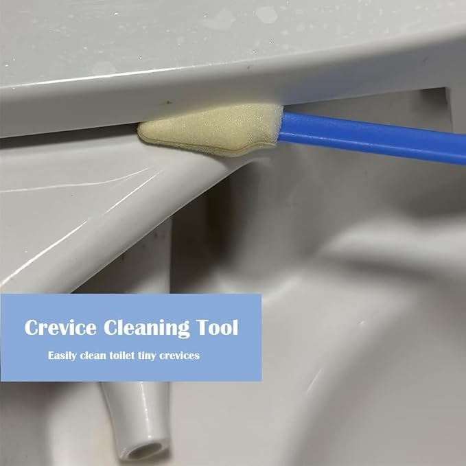 Wellgler's 200pcs Disposable Crevice Cleaning Brush，car air-Conditioning Vents Brush， Window Rails 、Door Rails、Refrigerator Gaps 、Toilet Gaps Brush (Dark Blue)