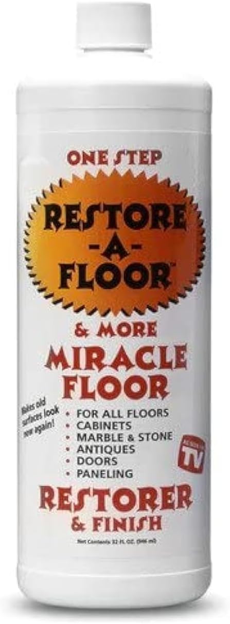 & More - Wood Floor Polish & Hard Wood Floor Wax | Restore & Finish Marble, Vinyl, & Laminate Floors | Works on Antiques, Doors, & Paneling | Concentrated Formula Covers 600 sq. ft