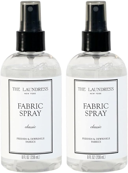 The Laundress Classic Fabri- Spray, Wrinkle Release Spray, Upholstery and Linen Spray, Fabric Refresher, Clean Laundry Scent, 8 Fl Oz, (Pack of 2)