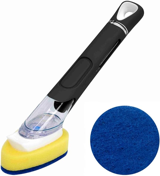 CELOX Dish Wand for Kitchen Sink Cleaning, Dish Scrubber with Soap Dispenser