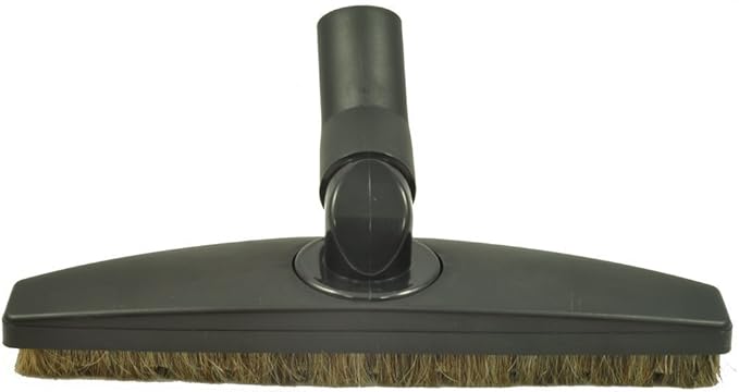 Floor Brush for Miele Canister Vacuum Cleaner Floor Tool Attachment. 35MM Spring Elbow - Side to Side Rotation - Up Down Swivel - Black 12" Wide - Horsehair Bristles
