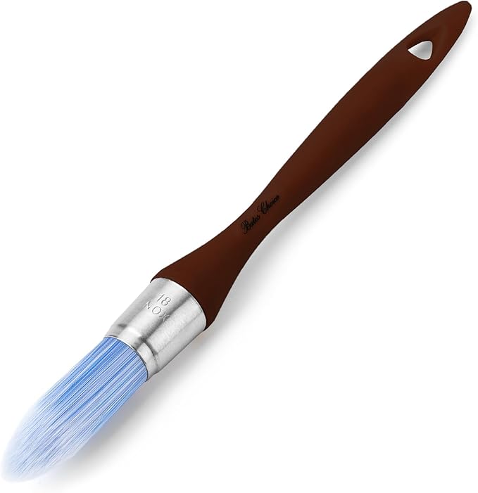 Bates- Trim Paint Brush, 0.75 Inch, Ergonomic Non-Slip Handle, Synthetic Bristles, Trim Brushes for Painting, Soft Mauve Color