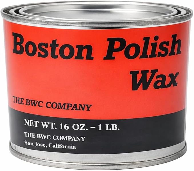 Boston Polish Amber Paste Wax - Hard Finish Surface Protection Wax, 16 oz