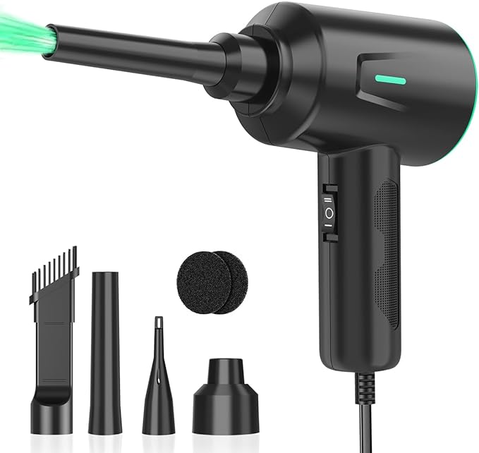 Air Duster - Electric Air Blower - 5.74oz High Power Cleaning for Computer - PC - 2 Gear Compressed Air