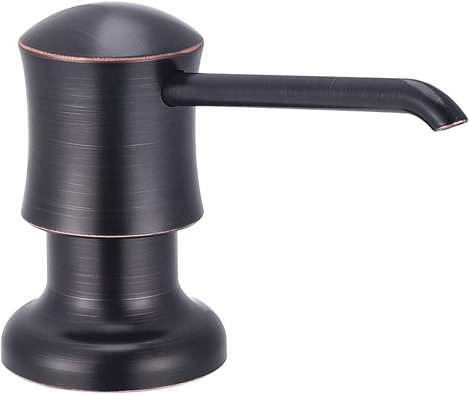 SAMODRA Sink Soap Dispenser for Kitchen Oil Rubbed Bronze Dish Lotion Dispenser 12 OZ Bottle Built in Design Refill from The Top