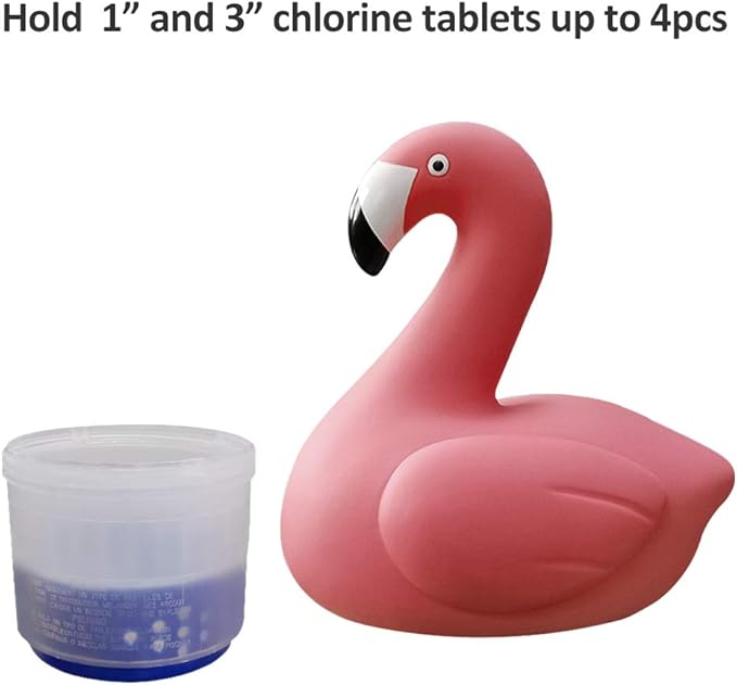 Blufree Chlorine Floater, Floating Chlorine Dispenser, Cute Animal Floating Pool Chlorinator Basket for Chemical Tablets Fits 3 Inch Tabs Bromine Holder Used for Pool Spa
