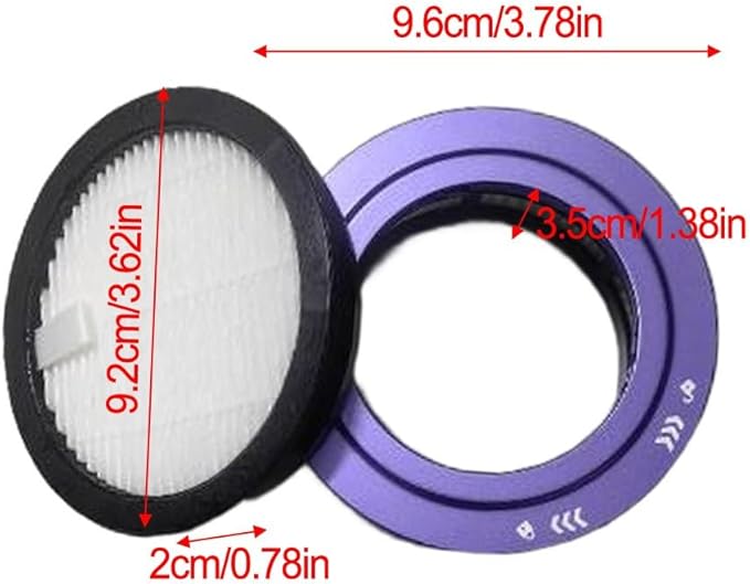 HEPA Filter Set for Anyson Stars 5 Cordless Handheld Vacuum Cleaner Washable Reusable Pre-Filter and Post-Filter with Cleaning Brush 3 Pieces