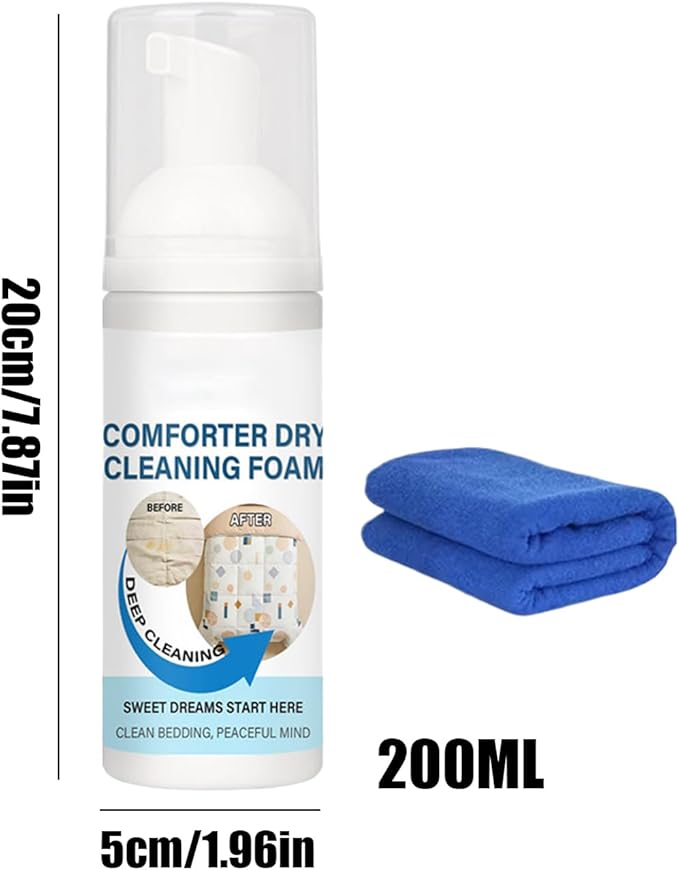 Sofa Cleaning Foam, Rich FoamingAction, 200ml, Upholstery Stain Remover, Carpet Foam Cleaner, Fast-Acting Results, For Mattress Curtains Rugs Home Office