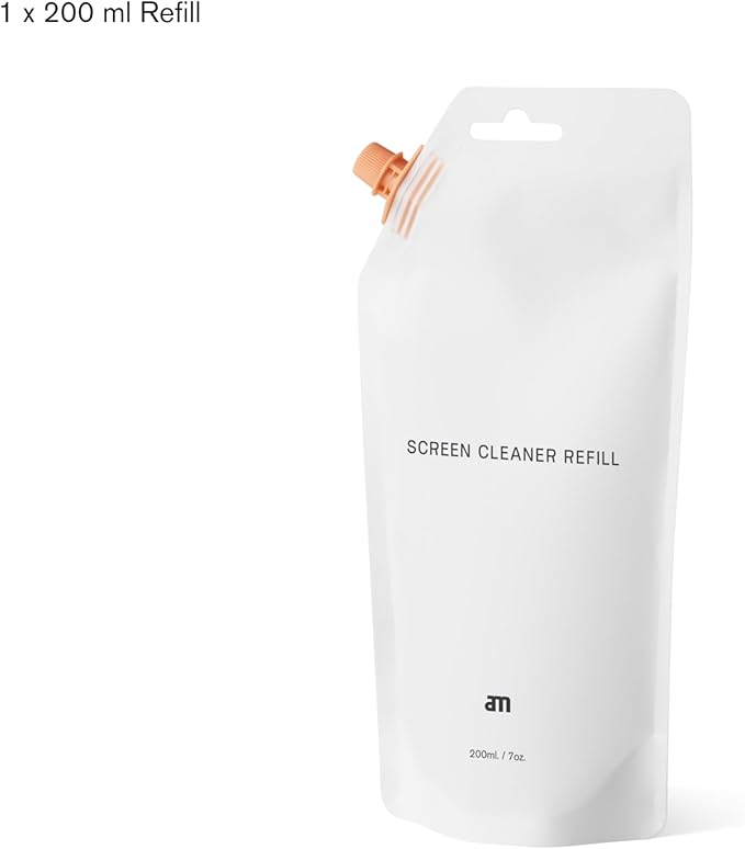 am Cleaning Liquid Refill Bottle (200ml / 7 oz) – Refill for Screen Cleaners | Cleaning Spray for Phones, Tablets, Laptops | Alcohol-Free, Ammonia-Free, Eco-Friendly & Portable