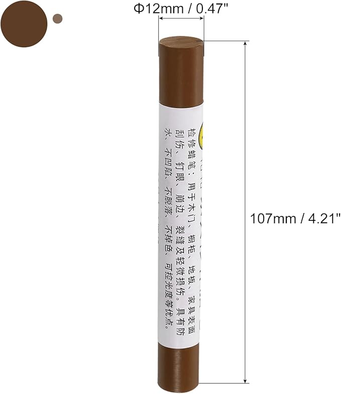 uxcell Furniture Repair Crayons, 3Pcs - Wood Wax Filler Stick, Furniture Markers Touch Up - for Scratches Holes Tables Desks Wooden Floors Cover Ups, Light Tea Green