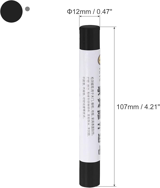 uxcell Furniture Repair Crayons, 3Pcs - Wood Wax Filler Stick, Furniture Markers Touch Up - for Scratches Holes Tables Desks Wooden Floors Cover Ups, Carbon Black