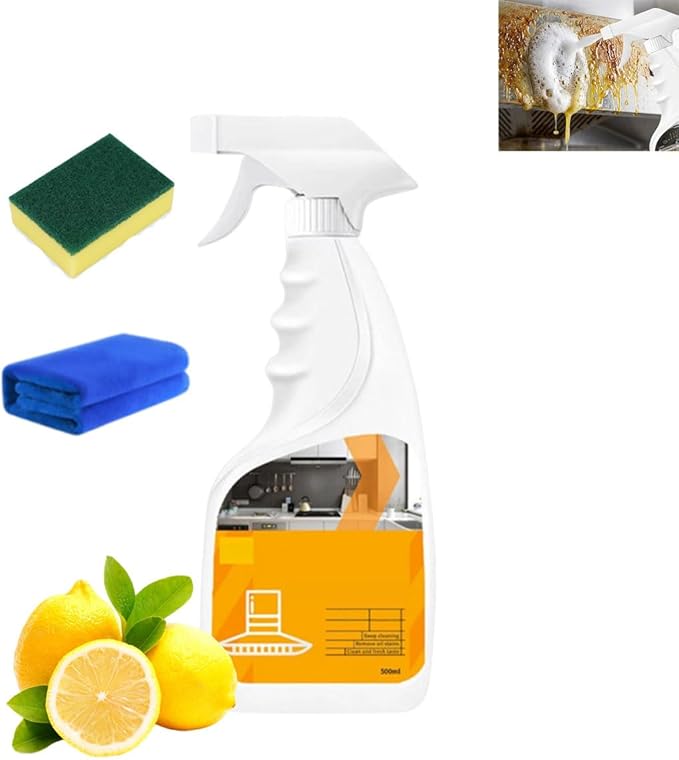 Heavy Duty Kitchen Degreaser Spray, Multi Functiona Foam Degreaser Spray for Kitchen, Heavy-Duty Oil Stain Cleaner Spray for Surfaces All Purpose Cleaning (1PCS)