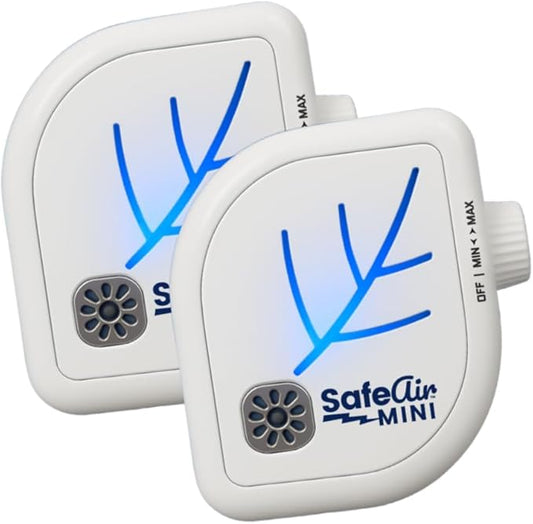 NEW Upgraded SafeAir® Mini Purifier | Ozone & Ionizer | Fresh Rain Smell | Covers 500 sq/ft | 8ft USB | Attacks Worst Pet Smells, Smoke, Mold | Filterless Tech | Home, Car, Office, Travel (2)