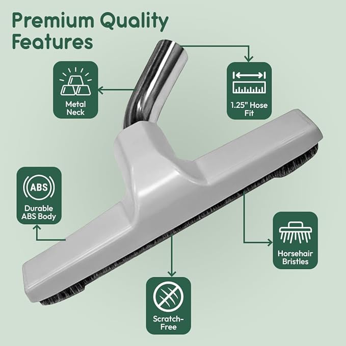 Universal Vacuum Cleaner Floor Brush for Hardwood Floors, 1.25" Fit – Soft Bristles, Scratch-Free Cleaning (Pack of 10)