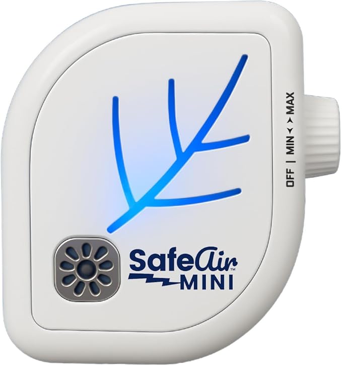 NEW Upgraded SafeAir® Mini Purifier | Ozone & Ionizer | Fresh Rain Smell | Covers 500 sq/ft | 8ft USB | Attacks Worst Pet Smells, Smoke, Mold | Filterless Tech | Home, Car, Office, Travel (1)