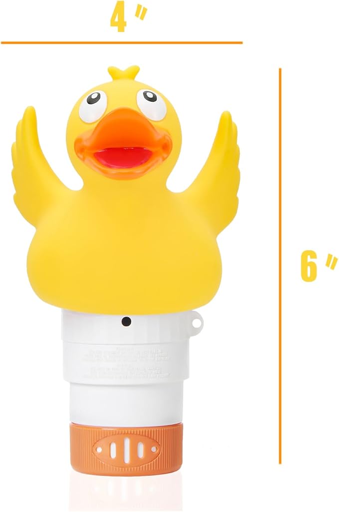 Duck Chlorine Floater for 1" Tab ONLY, Mini Floating Pool Chlorine Dispenser