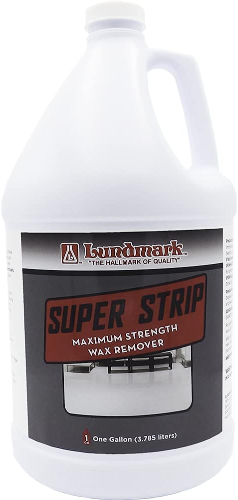 Lundmark Super Strip, Heavy-Duty Floor Stripper Concentrate Wax Remover, 1-Gallon, 3266G01-4