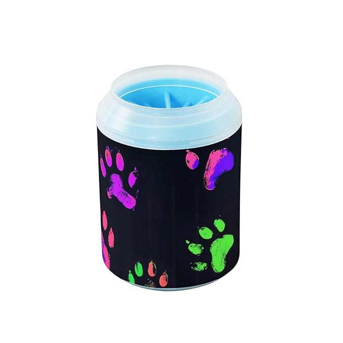 Dog Paw Cleaner Cups for Dogs Pet Foot Washer Paw Scrubber for Medium Small Dogs Cats Cleaning Cup Colorful Paw