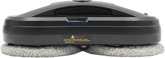 Window Cleaner Robot, Window Cleaning Robot with Water Spray, Automatic Cleaning with Intelligent Path Planning, 2800Pa Suction Power, Remote Control, Robot Window Cleaner, for Windows/Tiles, Black