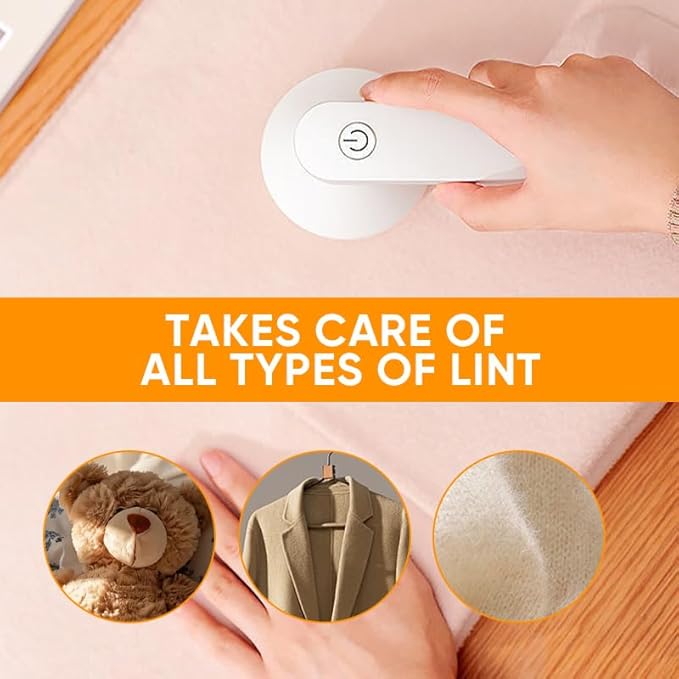Saker Lint Remover 2026 Plus| Electric Fabric Shaver for Clothing | Type-C Fast Rechargeable Lint Remover Sweater Shaver for Pilling Clothes,Fuzz Fabric,Blankets,Home Decor (White)