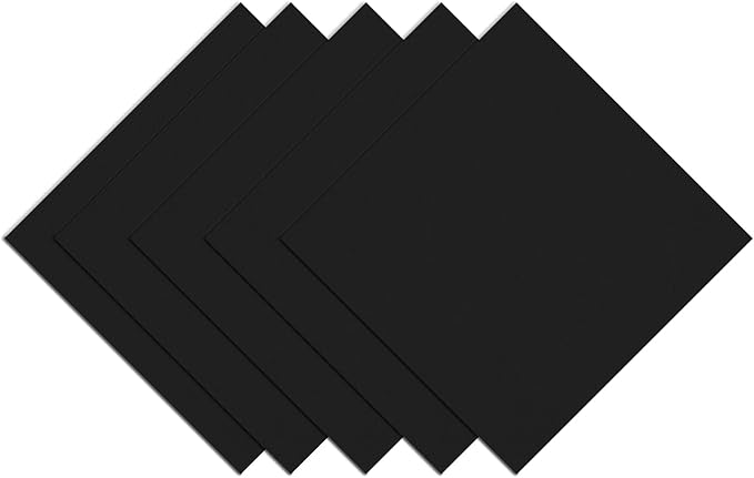 Marble Pure Black Floor Tiles Sheets Peel and Stick Vinyl Flooring for Bathroom Kitchen 5PCS Self Adhesive Flooring Panels Waterproof Basement Garage Floor Stickers Non-Slip Stick on Tiles 12''x12''