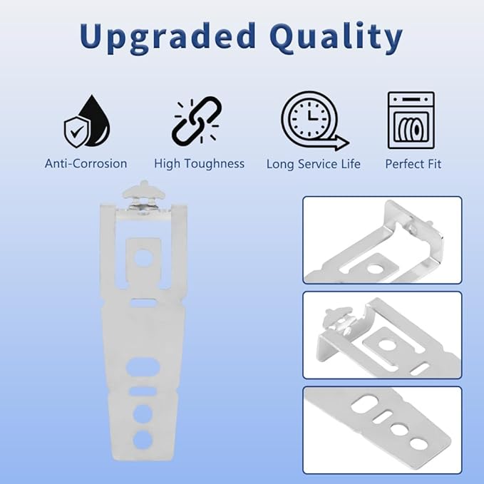 4 Pack WD01X27759 Dishwasher Countertop Mounting Bracket with Screws, Replacement Part Fit for GE, Hotpoint Dishwasher