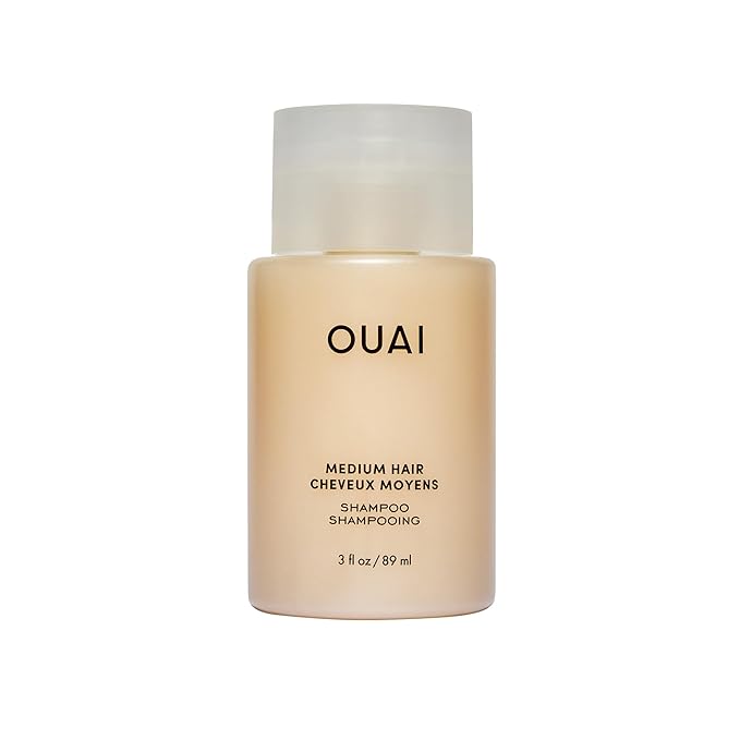 OUAI Medium Shampoo Travel Size - Hydrating Shampoo with Coconut Oil, Babassu, Kumquat Extract & Keratin - Strengthens, Nourishes & Adds Shine - Paraben & Sulfate Free Hair Care Products (3 Oz)