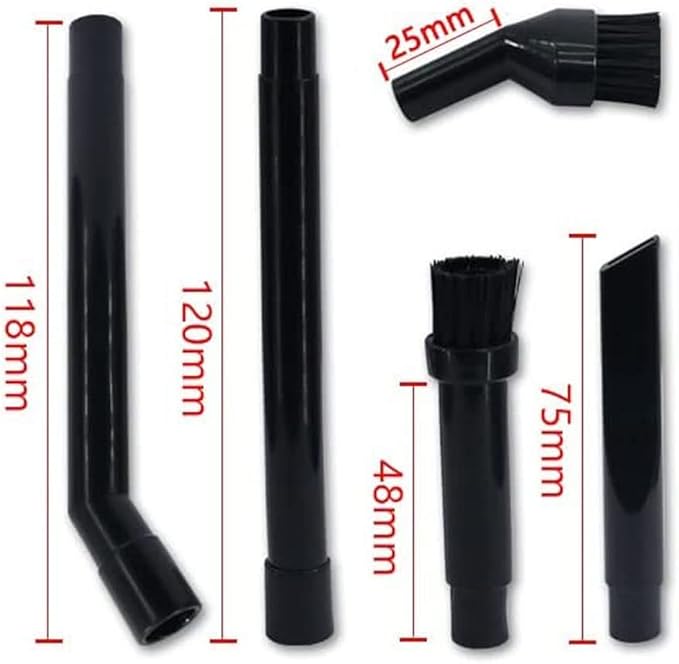 1-1/4inch & 1-3/8'' Vacuum Attachments Mini Micro Tool Attachment 9 Piece Set