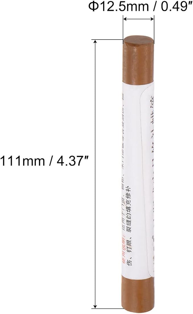 uxcell Wood Wax Filler Stick, Furniture Crayons Wooden Repair Wax Filler Stick Touch Up Wax Paint Pens for Scratches Holes Floor Laminate Tables Desks, Slight Reddish