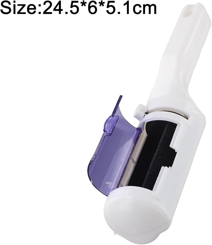 Double-Sided Rotating Lint Brush Clothes and Upholstery, Pet Hair Removal with for Compact Portable Design, Purple (2-Pack)
