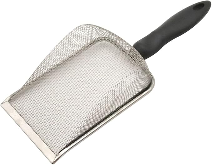 Reptile Sand Scooper,Stainless Steel Fine Mesh Reptile Substrate Scoop Terrarium Substrate Litter Cleaner Reptile Sand Shovel for Sand Bedding