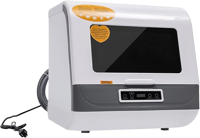 Portable Dishwasher Countertop,Portable Mini Dishwasher with 5L Built-in Water Tank for Apartments& RVs,Compact Dishwashers with 5 Washing Programs,High-Temp& Air-Dry Function (17.72*15.75*17.32in)
