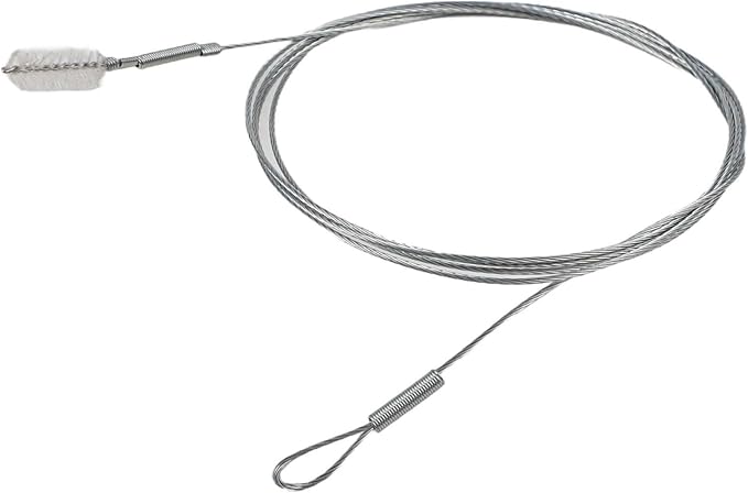 Flexible Drain Cleaning Brush 150CM Stainless Steel Wire with Nylon Bristles Long Pipe Cleaner for Car Sunroof Refrigerator Drain Hose Blockage Remover for Curved Tubing Under 90 Degrees