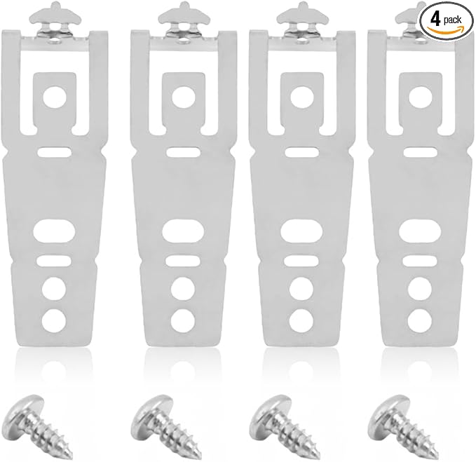 4 Pack WD01X27759 Dishwasher Countertop Mounting Bracket with Screws, Replacement Part Fit for GE, Hotpoint Dishwasher