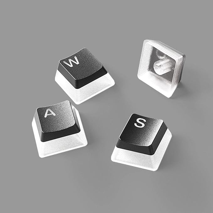 SteelSeries PRISMCAPS - Double Shot Pudding-Style Keycaps - Durable PBT Thermoplastic - Compatible with a Wide Range of Mechanical Keyboards - Black