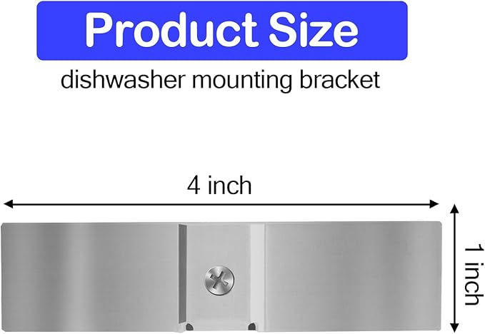 𝙐𝙥𝙜𝙧𝙖𝙙𝙚𝙙 Granite Dishwasher Mounting Brackets Replacement Dishwasher Installation Bracket on All Solid Surfaces, Quartz, Corian, Granite, and Marble Countertops - 2 Pack