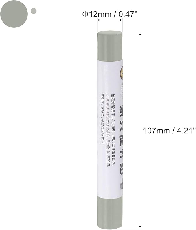 uxcell Furniture Repair Crayons, 3Pcs - Wood Wax Filler Stick, Furniture Markers Touch Up - for Scratches Holes Tables Desks Wooden Floors Cover Ups, Beige Gray