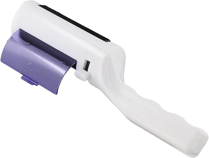 Double-Sided Rotating Lint Brush Clothes and Upholstery, Pet Hair Removal with for Compact Portable Design, Purple (2-Pack)