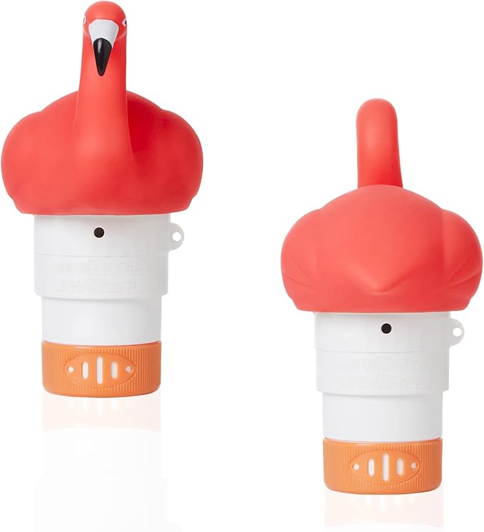 XY-WQ Flamingo Chlorine Floater for 1" Tab ONLY, Mini Floating Pool Chlorine Dispenser