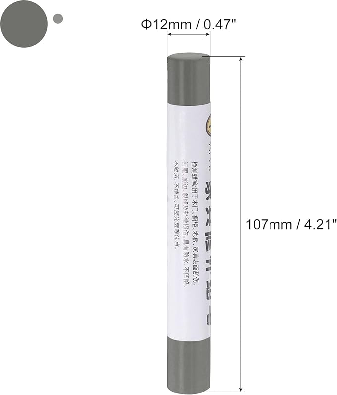 uxcell Furniture Repair Crayons, 3Pcs - Wood Wax Filler Stick, Furniture Markers Touch Up - for Scratches Holes Tables Desks Wooden Floors Cover Ups, Dark Gray