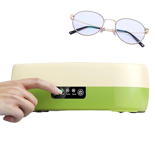 Ultrasonic Glasses Cleaner - Professional Ultrasonic Electric Jewelry Cleaner, Compact Rechargeable Cleaning Device Display | Rings Silver Necklaces Dentures for Strap Daily Adults