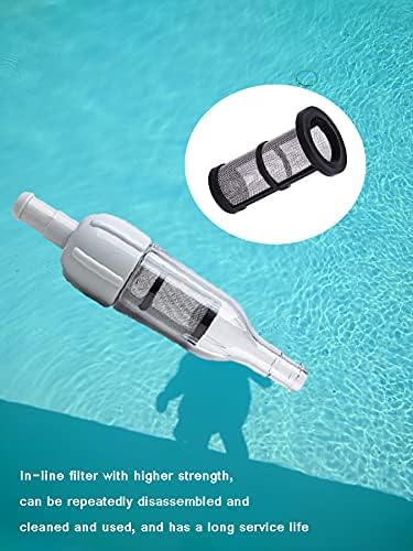 MAKHOON Pool Cleaner Assembly 48-080 with 2 Feed Hose Nuts D15 Replacement Compatible with 48-080 in-Line Filter and Replace Universal Wall Fitting (UWF) Filter Screen 6-504-00 (2)