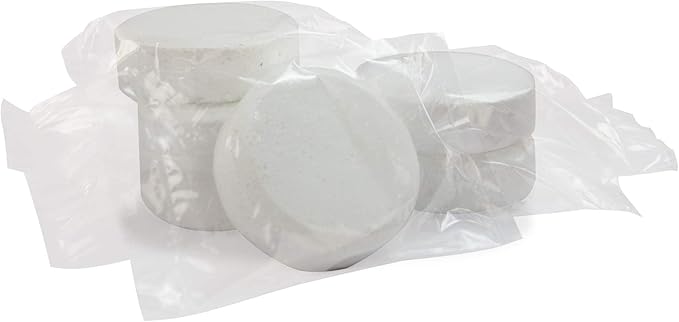 Rx Clear 3" Inch No Grab Chlorine Tabs | 22 Pound Bucket | Use Tablets As Bactericide, Algaecide Disinfectant in Swimming Pools | Water Soluble No Need to Take Out of Wrapper