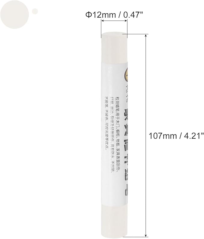 uxcell Furniture Repair Crayons, 3Pcs - Wood Wax Filler Stick, Furniture Markers Touch Up - for Scratches Holes Tables Desks Wooden Floors Cover Ups, Pure White