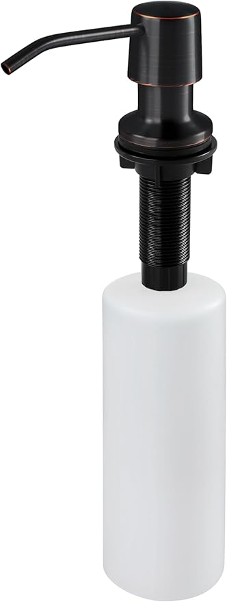 Soap Dispenser - 4” Spout and 16oz Capacity Bottle - Built in Sink Soap Dispenser for Kitchen Sink - Oil Rubbed Bronze Countertop Soap Dispenser Pump with 47" Extension